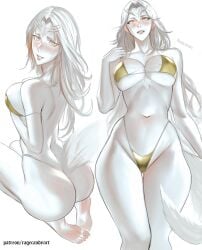 1girls ass barefoot belly belly_button big_ass big_breasts big_butt bikini blush breasts busty child_bearing_hips crossbreed_priscilla dark_souls dragon_girl dragon_horns fat_ass feet female female_only fluffy_tail fromsoftware fur golden_bikini half_dragon hips horns large_ass large_breasts large_butt pale-skinned_female pale_skin princess ragecndy royal royalty tagme tail thick thick_ass thick_thighs thighs thin thin_waist tummy underwear wide_hips yellow_eyes