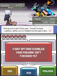 ai_generated being_watched bottomless clothed_sex cum cum_inside cynthia_(pokemon) dawn_(pokemon) doggy_style gameplay_mechanics luxray panting pokemon pokemon_(species) pokemon_battle pokemon_diamond_pearl_&_platinum pokephilia zoophilia