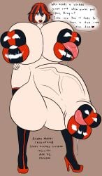 bimbofication futa_sans_pussy futanari high_heels kill_la_kill large_ass large_breasts lipples lips matoi_ryuuko nipple_mouth nipples penis penis_mouth thick_thighs wide_hips xxxx52