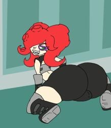 ass ass_bigger_than_head backsack big_ass bubble_butt da-fuze femboy octoling octoling_boy round_ass smirk soft_ass splatoon teasing trap