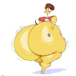 ass baseball_shirt big_ass big_butt bottomless canine ear_piercing earrings eyes eyes_half_closed eyes_half_open garfield_(series) hand_on_butt hoop_earrings hyper hyper_ass jewelery male_only odie schplingnops shirt smiling thick thick_ass thick_hips thick_legs thick_thighs thighs thunder_thighs thunderthighs topwear wide_hips wide_thighs yellow_body yellow_fur