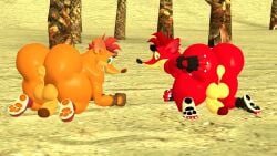 2020s 2025 2boys 3d all_fours anthro anthro_only anus anus_focus ass balls bandicoot beach big_anus big_ass commission crash_(series) crash_bandicoot evil_crash fingerless_gloves footwear furaffinity_link furry furry_male furry_only green_eyes kane_brent_koopa male male_focus male_only marsupial paws penis snout solo_male source_filmmaker spreading_ass torn_footwear veiny_penis video_games