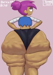 1girls ass ass_bigger_than_head ass_bigger_than_torso big_ass bottom_heavy bubble_butt clothing dark-skinned_female dark_skin dat_ass enid fat_ass female female_only gluteal_fold hands_on_hips huge_ass hyper hyper_ass large_ass looking_at_viewer looking_back massive_ass ok_k.o.!_let's_be_heroes purple_hair shirt shorts solo thick_ass thick_thighs thunder_thighs tool01k wide_hips