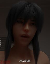 1girls 3d female ghost_in_the_shell kusanagi_motoko solo talking zren