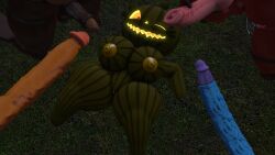 16:9 3d 3d_(artwork) big_penis digital_media_(artwork) female five_nights_at_freddy's food fruit genitals group huge_cock hyper hyper_genitalia hyper_penis jack_o_pumpkin_(fnaf) long_penis male male/female penis plant pumpkin pumpkin_head scottgames source_filmmaker video_games widescreen zombuttsfm