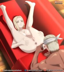 anus ass ass_focus asshole big_breasts breasts censored dark-skinned_male dark_skin female human human_female interracial killer_bee kumostudios legs_apart legs_up light-skinned_female light_skin male male/female mosaic_censoring naked naked_female naked_male naruto naruto_shippuden nude nude_female nude_male pussy spread_legs straight thighs tsunade
