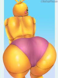 1girls animatronic ass ass_focus chicken female five_nights_at_freddy's five_nights_at_freddy's_2 nofapplease nofapplease_(artist) panties robot scottgames solo toy_chica_(fnaf)