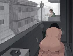1boy 1girls aunt_and_nephew cowgirl_position disinterested emotionless emotionless_female emotionless_sex female hidden_sex indifference indifferent light_skin male milf outdoor_sex outdoors outside pepper0 raining risky_sex sex unamused unamused_sex unbothered uncaring unenthusiastic unenthusiastic_sex