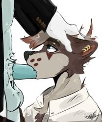 absurd_res animal_genitalia anthro ball_tuft balls bedroom_eyes begging belt belt_accessory belt_buckle big_balls big_hands blowjob_face blowjob_in_pants blue_body blue_eyes blue_fur blue_penis boss boss_and_employee bottomwear bottomwear_down brown_body brown_ears brown_eyelids brown_fur buckle canid canine canis cheek_tuft clothed clothing collared_shirt coyote domestic_dog dominant dominant_male dress_shirt duo duo_focus ear_piercing ear_ring employee employee_of_the_month employee_uniform eyebrow_piercing eyeliner facial_piercing facial_tuft fangs fellatio fellatio_pov femboy femboy/femboy fluffy fluffy_chest fluffy_ears fluffy_hair fox fur fur_markings genitals green_eyes group hair hand_on_head hi_res knot leuko long_penis makeup male male/male mammal markings maroon_fur muscular narrowed_eyes neck_tuft nordic_sled_dog obedient office office_clothing office_sex on_top oral orange_body orange_fur orange_hair pants pants_down pantsless_anthro partially_clothed penile penis piercing pleading_eyes power_play red_eyeliner ring_piercing saggy_balls samoyed seductive service_height sex shaded shaded_face shaded_line_art sheath shibatoast shirt simple_background simple_coloring simple_eyes simple_face simple_nose simple_shading size_difference size_play slim slim_male small_waist spitz spots spotted_markings submissive submissive_anthro submissive_male tan_body tan_fur tan_hair teeth topwear triangle_(marking) triangle_nose triangular_ears true_fox tuft unbuttoned unbuttoned_bottomwear unbuttoned_jeans unbuttoned_pants unbuttoned_shirt white_body white_fur work work_uniform workplace workplace_nudity workplace_sex