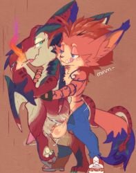balls bodily_fluids cum dragon genital_fluids genitals hi_res league_of_legends male male/male male_penetrating mythological_creature mythological_scalie mythology penetration riot_games scalie smolder_(league_of_legends) smolder_(lol) tencent yordle