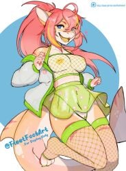 anthro blush breasts clothing digital_media_(artwork) female fish fleet-foot genitals hair heart_symbol hi_res looking_at_viewer mammal marine navel nipples non-mammal_breasts olivia_(insperatus) pussy shark simple_background smile solo tail teeth translucent translucent_clothing underwear