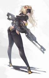 1girls artist_request ass blind blind_girl blonde_female blonde_hair fat_ass female female_only fully_clothed gun hoyoverse huge_ass huge_butt large_ass large_butt light-skinned_female light_skin mihoyo sniper sniper_rifle thick thick_ass tight_clothes tight_clothing trigger_(zenless_zone_zero) visor visor_(eyewear) visor_cap zenless_zone_zero