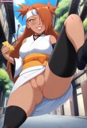 ai_generated akimichi_chouchou boruto:_naruto_next_generations chips_(food) innie_pussy naruto public scandalousai