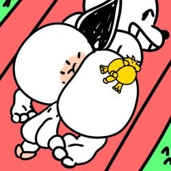 2boys anus ass balls ballsack big_ass domestic_dog feet looking_at_viewer looking_back male male_only peanuts peanuts_worldwide_llc redsheep shortstack snoopy thick thick_ass thick_thighs white_fur woodstock yellow_body yellow_fur