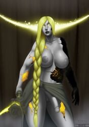 1futa anmatiel areolae background balls barely_clothed big_breasts big_penis blonde_hair breasts broken_sword elden_ring flaccid fromsoftware futa_only futanari glowing_eyes grey_skin half-erect humanoid humanoid_penis lipstick looking_at_viewer medium_penis milf nipples nude penis queen_marika_the_eternal red_lipstick solo standing sword tagme thick_thighs