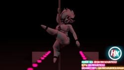 3d cally3d cinema4d clazzey cryptiacurves fazclaire's_nightclub five_nights_at_freddy's five_nights_at_freddy's_2 fnaf fredina's_nightclub marie_(cally3d) marie_(cryptia) marionette_(fnaf) pole_dancing puppet_(cally3d) puppet_(fnaf) scottgames swimsuit