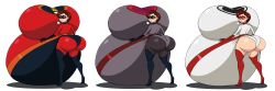 alternate_costume ass ass_expansion belly belly_expansion belly_inflation big_ass big_belly big_breasts breast_expansion breasts disney elastigirl elastigirl_(original_supersuit) elastigirl_(the_incredibles_2_supersuit) expansion helen_parr immobile inflation large_ass massive_ass massive_belly massive_breasts mature_female milf mother pixar shadowpencil smooth_skin spooky-gh0st superheroine supersuit the_incredibles the_incredibles_2