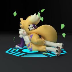 3d 3d_model animated anthro anthrofied busty digimon digimon_(species) female female_focus generalbuta hourglass_figure mp4 no_sound renamon tagme turntable_(animation) video wide_hips