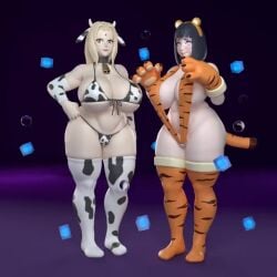 2girls 3d 3d_model animated areolae ass big_breasts big_nipples bikini blush breasts busty cow_print fat_mons female female_focus female_only generalbuta hourglass_figure huge_areolae huge_ass huge_breasts hyuuga_hinata inverted_nipples micro_bikini milf naruto naruto_(series) naruto_shippuden nipples no_sound puffy_areola puffy_nipples pussy shaved_pussy slightly_chubby sling_bikini tagme thick_thighs thighhighs thighs tiger_print tsunade vagina video wide_hips