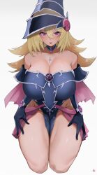 1girls absurd_res blonde_hair breasts cleavage female female_only gloves hi_res kataku_musou large_breasts looking_at_viewer magi_magi_magician_gal purple_eyes solo thick_thighs thighs tongue tongue_out wide_hips yu-gi-oh!