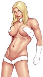 blonde_hair blue_eyes emma_frost female female_only looking_at_viewer marvel marvel_comics new_x-men ranc87 white_queen x-men