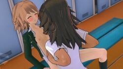 3d bookie danganronpa femboy fujisaki_chihiro koikatsu owari_akane paizuri straight_hair titfuck titjob