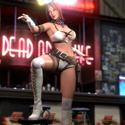 1girls 3d breasts busty dead_or_alive female female_focus female_only fully_clothed hourglass_figure koyz3d pinup pinup_pose solo tagme tecmo tina_armstrong wide_hips