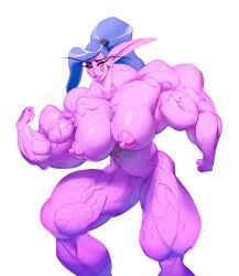 1female 1girls big_muscles female_only hyper_muscles muscular_arms muscular_female muscular_legs muscular_thighs nude_female solo what_a_mass!