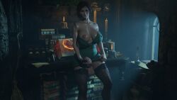 3d big_penis cd_projekt_red datdude futa_only futanari masturbation solo solo_futa thatfellafreddy the_witcher_(series) the_witcher_3:_wild_hunt triss_merigold