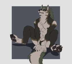 absurd_res animal_genitalia anthro ball_tuft balls canid canine canis fur genitals hi_res lumarten male male_only mammal nintendo nipples nude paws sheath simple_background solo the_legend_of_zelda tuft twilight_princess video_games wolf wolf_link