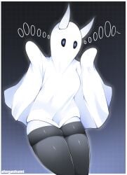 adorable ahegaokami ghost_girl oni original spooky_(ahegaokami) tagme thighs wholesome