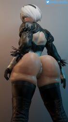 yorha 2b from nier: automata by gabey4heal