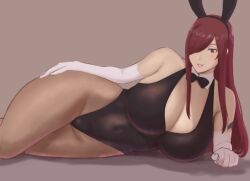 1girls big_breasts breasts bunny_ears bunny_girl bunnysuit busty cleavage curvaceous curvy curvy_body curvy_female curvy_figure curvy_hips erza_scarlet fairy_tail female female_focus female_only hips hips_grab huge_breasts large_breasts large_hips long_hair ma_mi_fe pantyhose red_hair seductive_look seductive_pose slim_waist solo thick_thighs thighs voluptuous wide_hips