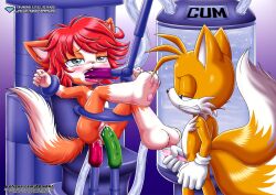 anthro bbmbbf cat cum diamond_level fox furry little_tails mobius_unleashed nude palcomix penis pietros_secret_club pussy sega sex_machine skye_(little_tails) sonic_(series) tails