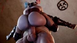 1girls 3d alternate_ass_size animated ass balls batman_(series) big_ass big_thighs blonde_hair blue_highlights bouncing_ass carrying cfnm clothed_female_nude_male clothed_sex corset curvy dc dc_comics female female_focus from_below harley_quinn harley_quinn_(injustice) huge_ass huge_cock injustice_2 large_ass larger_male legs_held_open lifted longer_than_30_seconds low-angle_view male midnightsfm moaning muscles muscular_male muscular_thighs no_pants pawg penetration perky_balls red_highlights sex short_twintails sound stand_and_carry_position standing standing_sex straight stretched_pussy suspended_congress twintails upright_straddle vaginal vaginal_penetration vaginal_sex veins video wide_penis