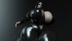 1920x1080 1girls 3d animated big_breasts black_bodysuit black_clothing black_hair bodysuit bouncing_breasts breasts clothing daz3d dinner-kun female gigantic_breasts huge_breasts large_breasts massive_breasts mp4 no_sound sabina_(dinner-kun) skinsuit thick_thighs video walking