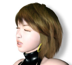 1girls 3d collar earrings female jewelry leather metadoll polygon sex_slave slave slave_collar slavegirl