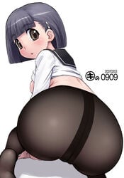 ass kei_jiei original pantyhose school_uniform seifuku serafuku