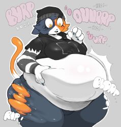 belch belching big_belly big_breasts breasts burp burping enormous_belly fat female fortnite gigantic_belly huge_belly meow_skulls_(fortnite) obese obese_anthro obese_female pearkidart tagme