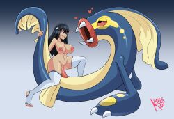 1girls artist_signature big_breasts big_penis black_hair blue_eyes breasts cowgirl_position crossover eelektross exposed_breasts exposed_pussy feet female_human/male_pokemon heart kill_la_kill kiryuuin_satsuki misskoi nipples nude nude_female penetration pokémon_(species) pokemon pokephilia pussy pussy_juice red_eyes smile smiling smirk smirking tail_grab thick_thighs thighhighs vaginal vaginal_penetration vaginal_sex