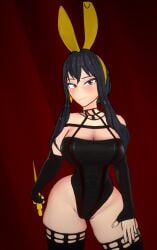 1girls 3d assassin big_ass big_breasts bunny_ears bunny_girl bunnysuit female_human human mature_female spy_x_family tagme thatguylodos thick_thighs thorn_princess yor_briar yor_forger