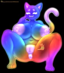 2022 :3 anthro anus ass belly big_breasts breasts domestic_cat feet felid feline felis female fur furry furry_only genitals hi_res huge_breasts large_breasts mammal matospectoru navel nipples pussy rainbow_(sadflowerhappy) sadflowerhappy slightly_chubby solo tail thick_thighs