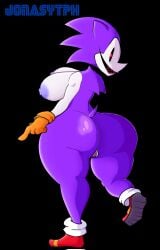 big_ass big_breasts female fur hedgehog jonasytph190 naked needlemouse_(character) needlemouse_(series) nice_ass_but_why purple_fur sarah_henderson_(needlemouse) smiling_at_viewer sonic.exe sonic_(series)