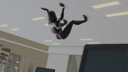 3d animated ceiling gwen_stacy gwenom kishi marvel marvel_comics mp4 no_sound smooth_skin spider-gwen symbiote tagme twerking venom venom_(marvel) video