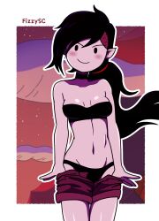 adventure_time belly fit fit_female fizzyspidercider marceline shorts_pull underwear vampire