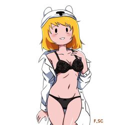 2022 adventure_time black_eyes blonde_hair blush bra breasts cartoon_network cleavage female female_only fizzyspidercider hats milf minerva_campbell mob_face panties short_hair underwear