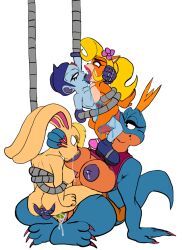 anthrofied areolae ass bianca_(spyro) big_ass big_breasts big_butt bionic_arm breast_feeding breast_sucking breasts coco_bandicoot crash_(series) crown digital_drawing_(artwork) digital_media_(artwork) female_only fingering fingering_ass french_kiss french_kissing furry group hair half-closed_eyes humanoid kissing lactating lesbian_sex licking licking_ass loanal long_hair looking_at_another looking_pleasured milking nails narrowed_eyes nekomajinsama nina_cortex nipple_suck nipple_sucking nipples orgy pleasure_face purple_areola purple_areolae purple_nipple queen red_nails red_toenails scalie sex sex_toy simple_background sorceress_(spyro) spyro_the_dragon tied toenails white_background yellow_hair yuri