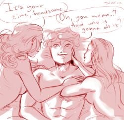 2girls1boy adrien_agreste aged_up alya_cesaire before_sex comic dialogue imminent_sex marinette_cheng marinette_dupain-cheng miraculous_ladybug sinnian threesome