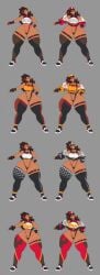 alternate_costume big_breasts carmessi character_sheet dark-skinned_female dark_skin gala huge_ass latina solo solo_female thick_thighs