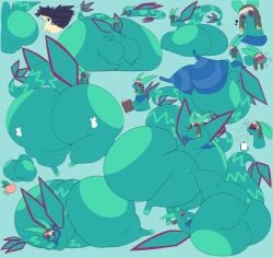 big_ass bubble_butt colossal_ass flygon gigantic_ass huge_ass len_(focus) noirbutt pokemon pokemon_(species) stockings tagme thick_thighs typhlosion wide_hips